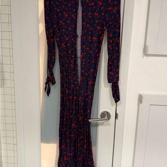 Reformation Navy and Red Floral Dress - Picture 6 of 7